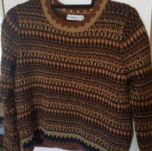 Zara Metallic Knit Sweater